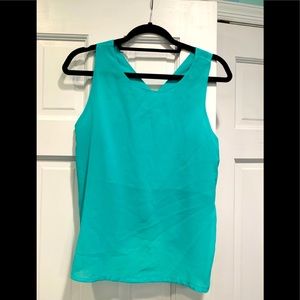Seafoam green crossback tank